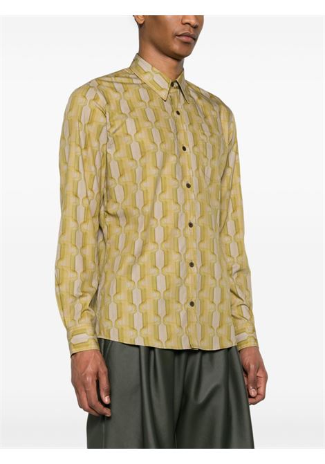 Camicia a maniche lunghe corbino in giallo - uomo DRIES VAN NOTEN | 2410207018091201