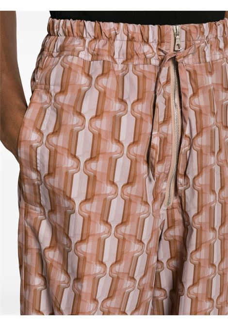 Pantaloni a gamba ampia con stampa geometrica multicolore - uomo DRIES VAN NOTEN | 2410209238091301