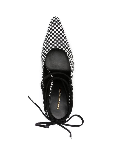 Black and white check-print pumps - women DRIES VAN NOTEN | WS2411200900