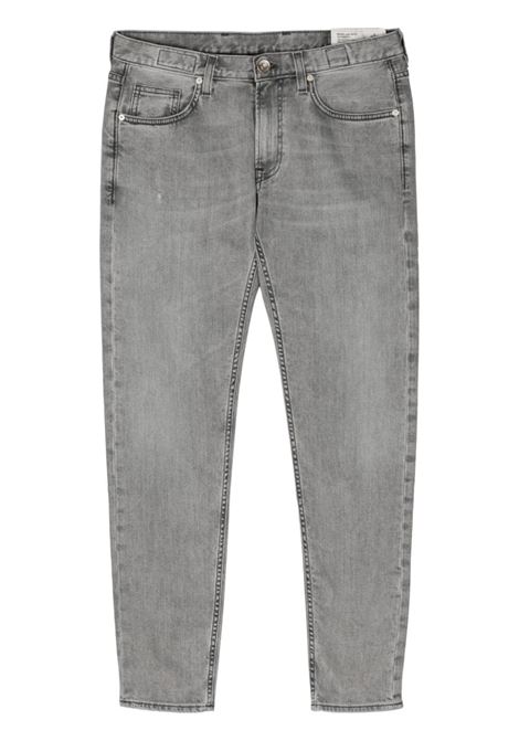 Grey low-rise skinny jeans - men
