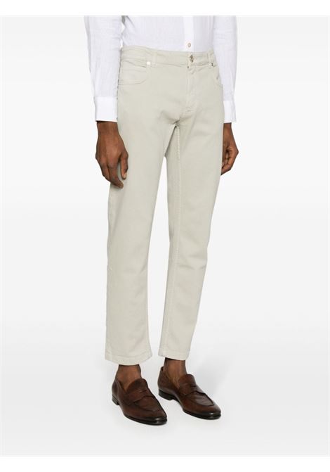 White straight-leg slim-fit trousers - men ELEVENTY | I75PANI17TET0I01707