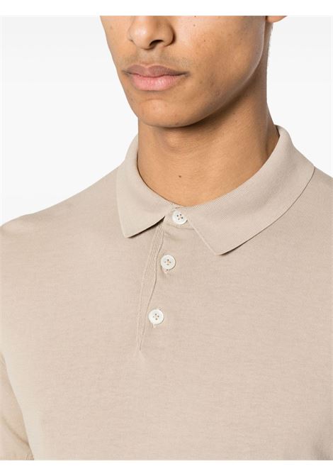 Beige fine-knit polo shirt - men ELEVENTY | X76MAGC14MAT0A00113