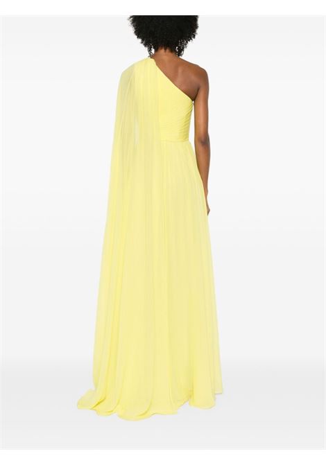 Yellow draped one-shoulder gown ELIE SAAB - women ELIE SAAB | D0169ASI001YL001