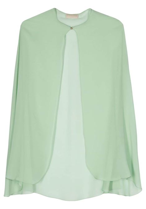 Green semi-sheer silk cape - women ELIE SAAB | J0011SI001GN002
