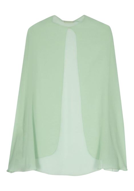 Green semi-sheer silk cape - women ELIE SAAB | J0011SI001GN002