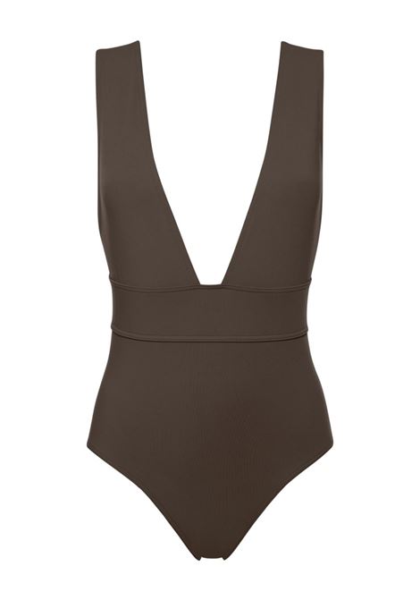 Grey Pigment V-neck swimsuit - women ERES | 0120240131424E