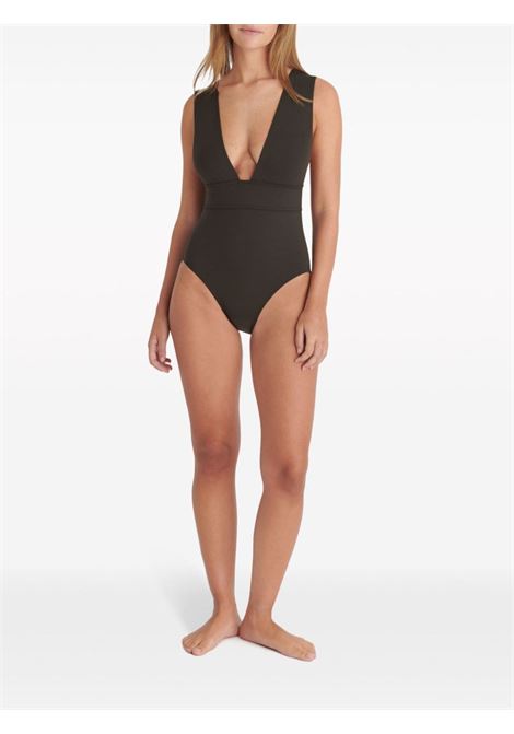 Grey Pigment V-neck swimsuit - women ERES | 0120240131424E