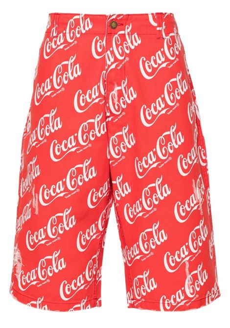 Red Coca-Cola print shorts - men ERL | ERL08P0031
