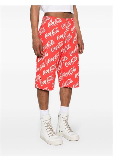 Red Coca-Cola print shorts - men ERL | ERL08P0031