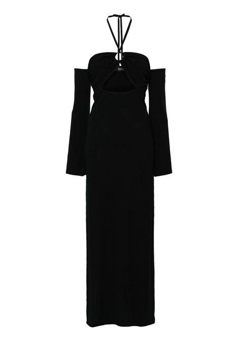Black cut-out midi dress Federica Tosi - women FEDERICA TOSI | Dresses | FTE24AK11600002