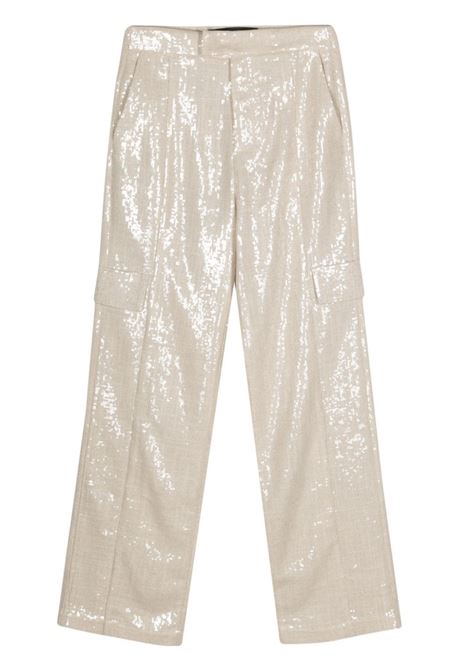 Pink sequin-design trousers Federica Tosi - women  FEDERICA TOSI | Trousers | FTE24PA01600187