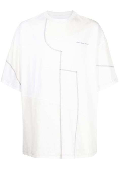 White panelled T-shirt - men