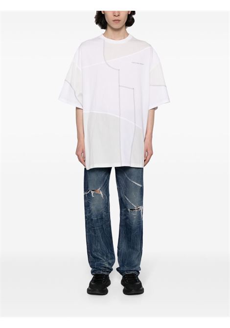 T-shirt con inserti in bianco - uomo FENG CHEN WANG | FMS17TS05WHT