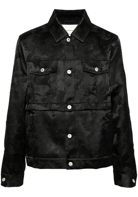 Black dragon-jacquard jacket - unisex FENG CHEN WANG | FUS17JK07BLK