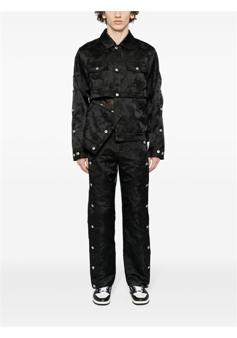 Giacca con effetto jacquard in nero - unisex FENG CHEN WANG | FUS17JK07BLK