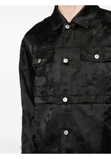 Black dragon-jacquard jacket - unisex FENG CHEN WANG | FUS17JK07BLK