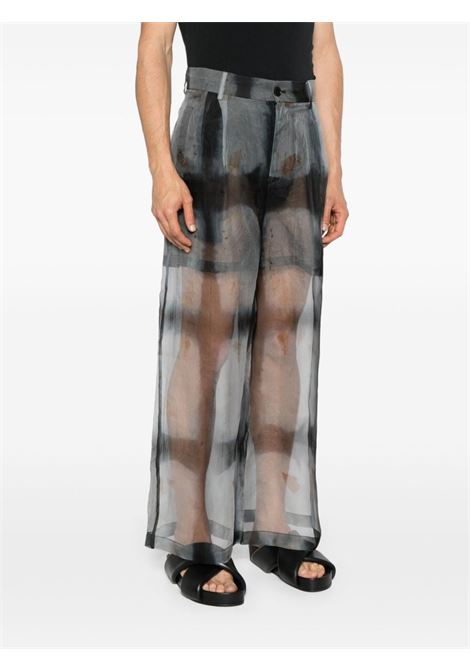Pantaloni ampi semi-trasparenti multicolore Feng Chen Wang - uomo FENG CHEN WANG | FUS17TR26BLK