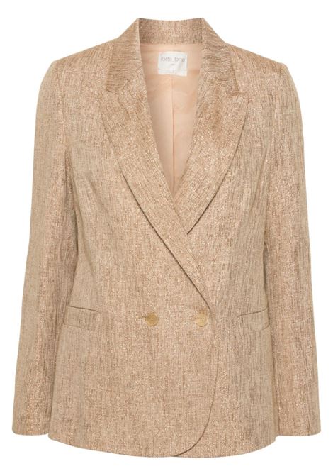 Gold pink double-breasted blazer - women