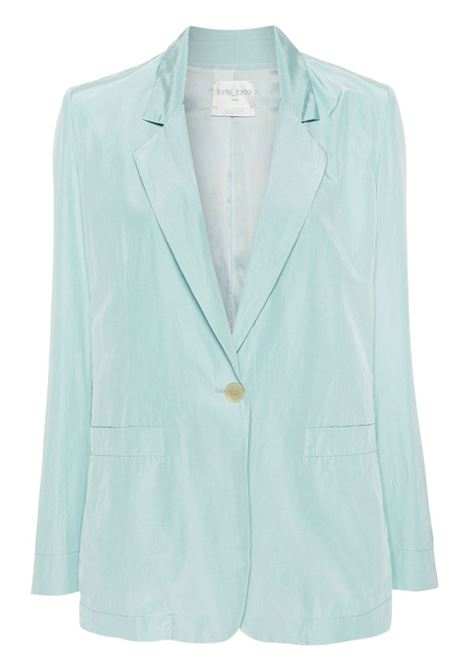 Light blue single-breasted blazer - women