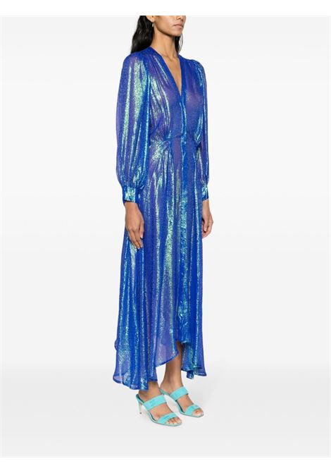 Blue jacquard pattern midi dress - women FORTE FORTE | 120815084