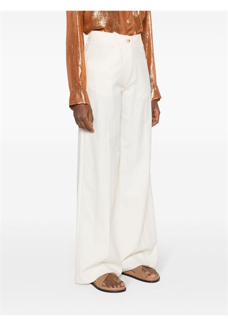 White wide-leg button-fly trousers - women FORTE FORTE | 123190007