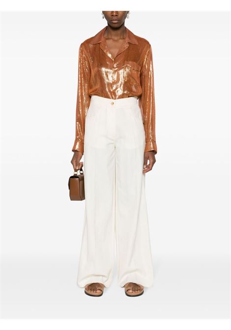 White wide-leg button-fly trousers - women FORTE FORTE | 123190007