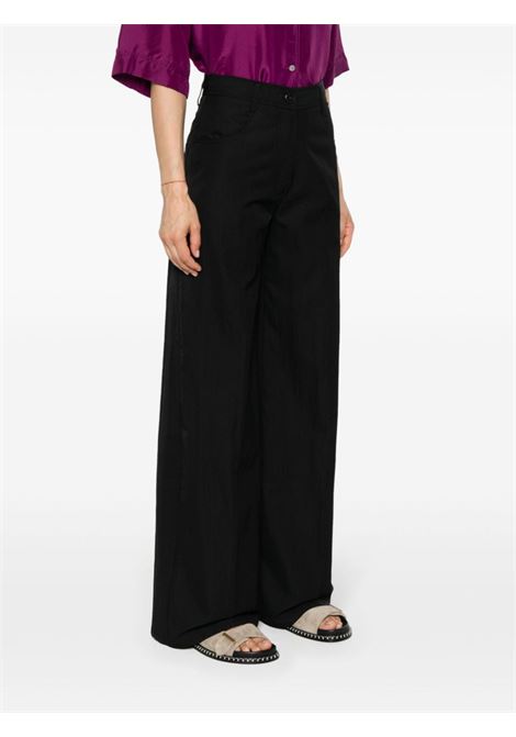 Black high-waist palazzo trousers - women FORTE FORTE | 123198005