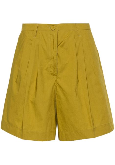 Khaki green  high-waist bermuda shorts Forte Forte - women