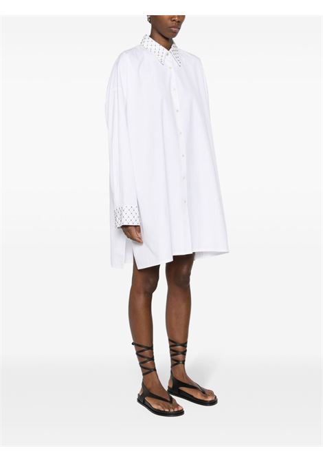 White bead-embellished shirt dress - women  FORTE FORTE | 123890011