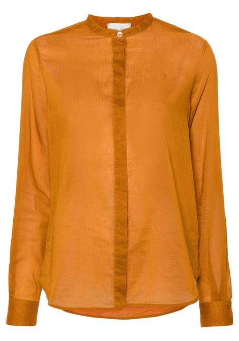 Camicia semi trasparente in marrone di Forte Forte - donna