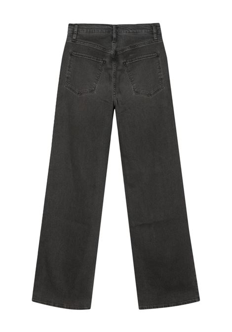 Black whiskering-effect washed straight-leg jeans - women FRAME DENIM | LJNWL142OBSN