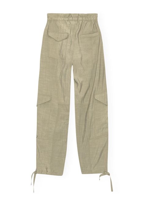 Pantaloni cargo in cachi - donna GANNI | F8873808