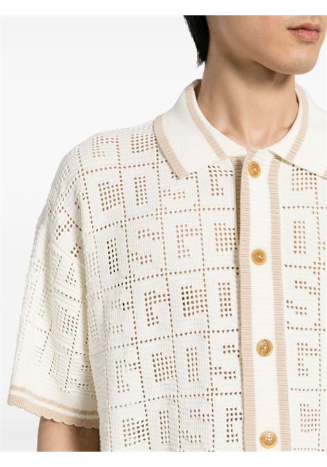 White crochet-knit shirt - men GCDS | A1CM2400KC515