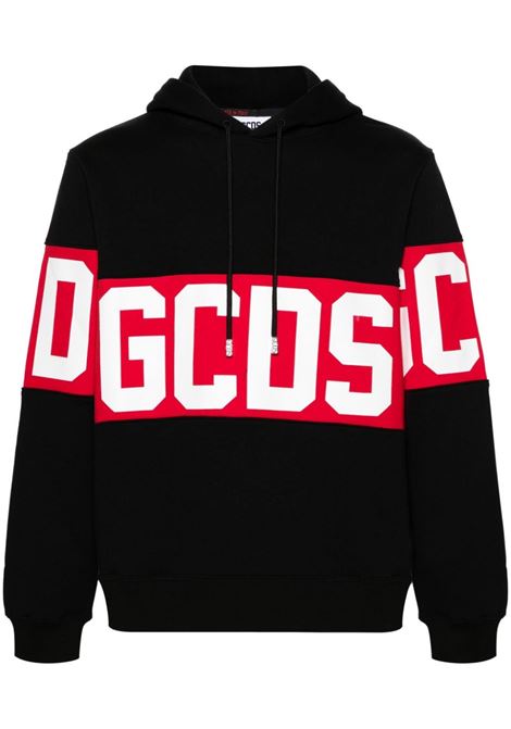 Black logo-print sweatshirt - men GCDS | A1OM1905JD199