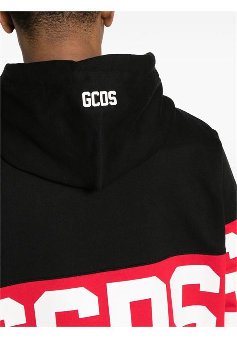 Black logo-print sweatshirt - men GCDS | A1OM1905JD199