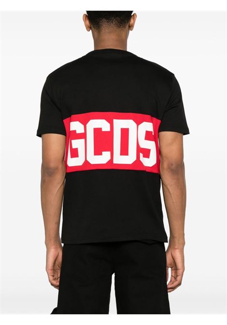 Black logo-print T-shirt - men GCDS | A1OM2314JA399