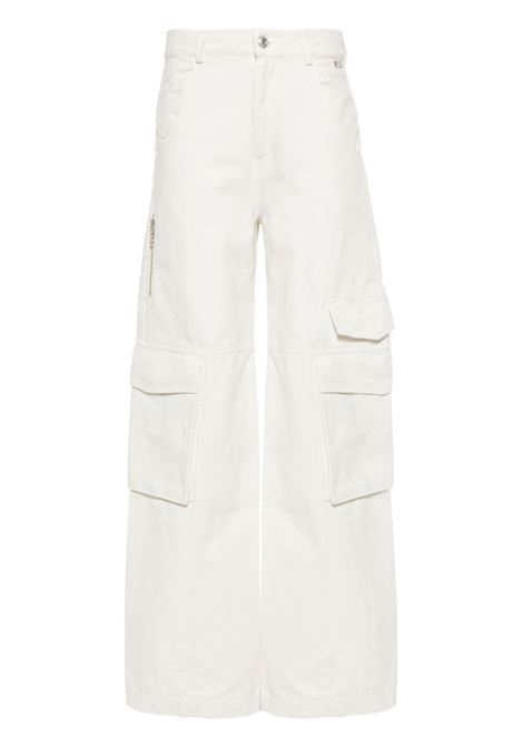 White logo-lettering high-waisted jeans - women GCDS | A1OM2911TD3W15