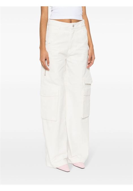 White logo-lettering high-waisted jeans - women GCDS | A1OM2911TD3W15