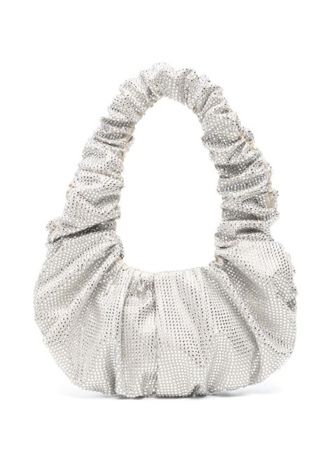 Silver crystal-embellished ruched hand bag - women GIUSEPPE DI MORABITO | 02PSBG011FC0210921CR
