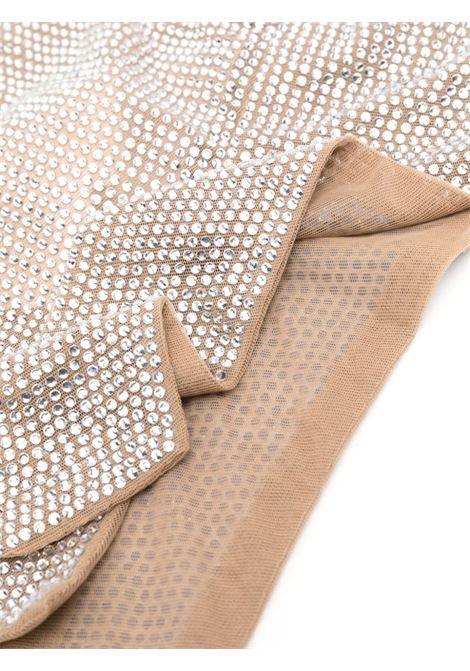 Silver crystal-embellished mesh beanie - women GIUSEPPE DI MORABITO | 02PSHT002FC0221221CR