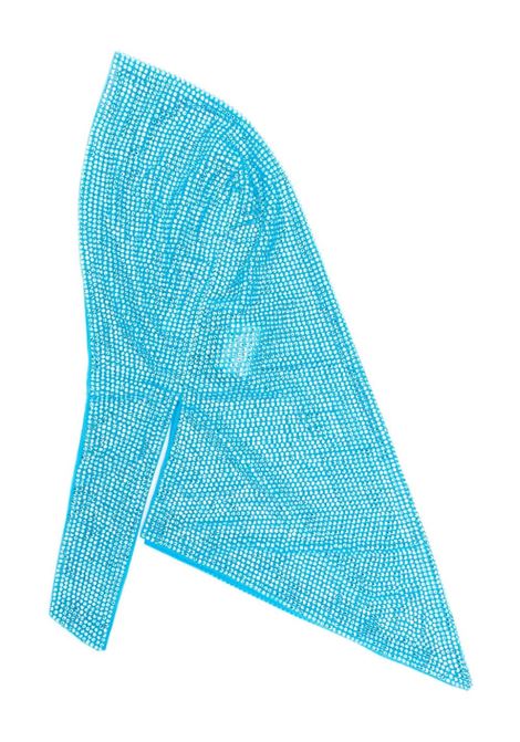 Light blue crystal-embellished mesh beanie - women GIUSEPPE DI MORABITO | 02PSHT002FC0221284