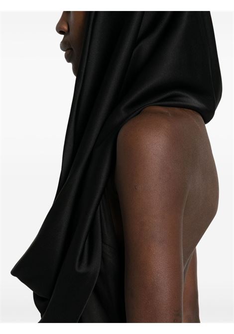 Black open-back hodded dress - women GIUSEPPE DI MORABITO | 02PSLD1070228199