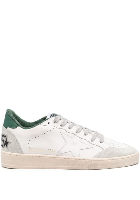White, grey and green ballstar low-top sneakers - men  GOLDEN GOOSE | GMF00117F00474610802