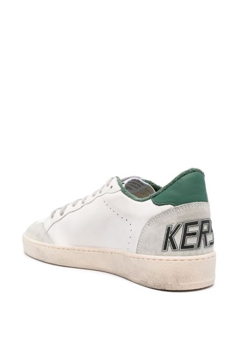White, grey and green ballstar low-top sneakers - men  GOLDEN GOOSE | GMF00117F00474610802