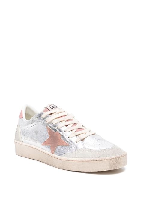 Pink, silver and grey Ball Star lace-up sneakers - women GOLDEN GOOSE | GWF00117F00537770289