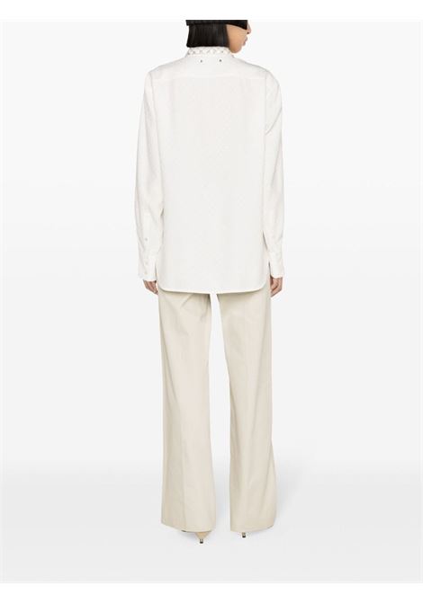 White embellished-collar jacquard shirt ? women  GOLDEN GOOSE | GWP00820P00136220102