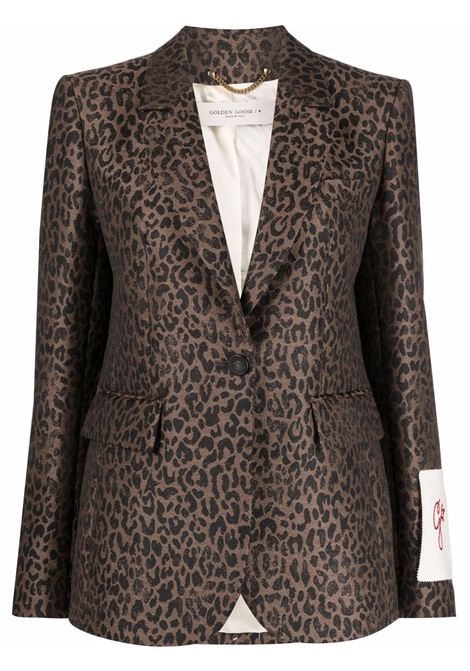 Blazer sartoriale con stampa leopardata multicolore - donna GOLDEN GOOSE | GWP01059P00065181402