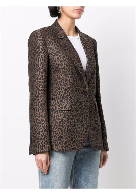 Blazer sartoriale con stampa leopardata multicolore - donna GOLDEN GOOSE | GWP01059P00065181402