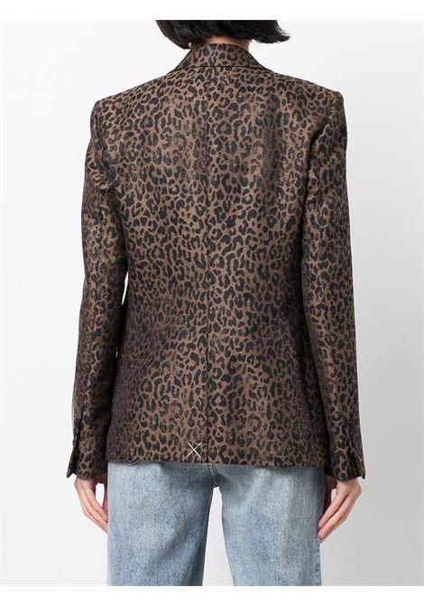 Blazer sartoriale con stampa leopardata multicolore - donna GOLDEN GOOSE | GWP01059P00065181402