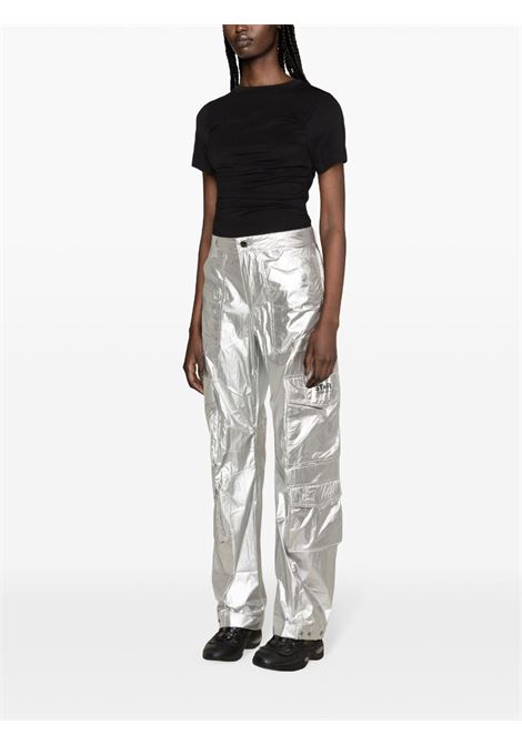 Silver wide-leg cargo trousers - women GOLDEN GOOSE | GWP01832P00145870100